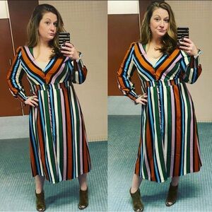 LIKE NEW Lulus boutique striped midi dress